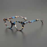 Cassi Acetate Glasses Frame Cat Eye Frames Southood Blue Leopard